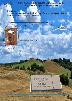 GPS GALILEO GLONASS receiver for dynamic objects ACH-5206